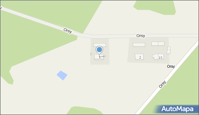 Orsy, Orsy, 3, mapa Orsy