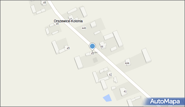 Orszewice, Orszewice, 43, mapa Orszewice