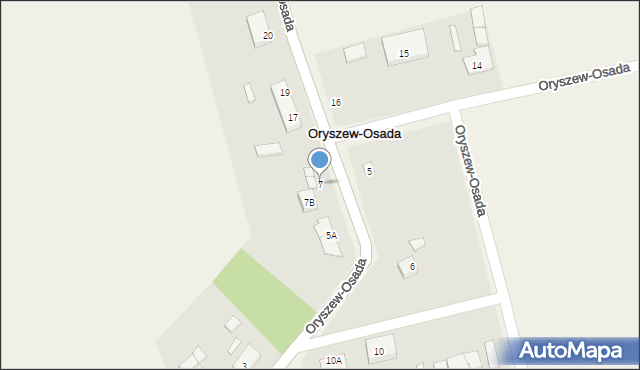 Oryszew-Osada, Oryszew-Osada, 7, mapa Oryszew-Osada