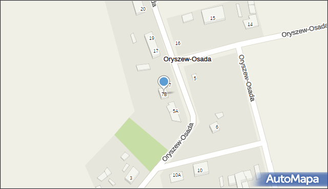 Oryszew-Osada, Oryszew-Osada, 7B, mapa Oryszew-Osada