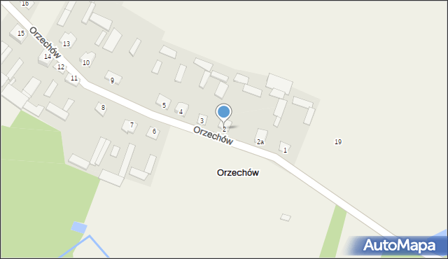 Orzechów, Orzechów, 2, mapa Orzechów