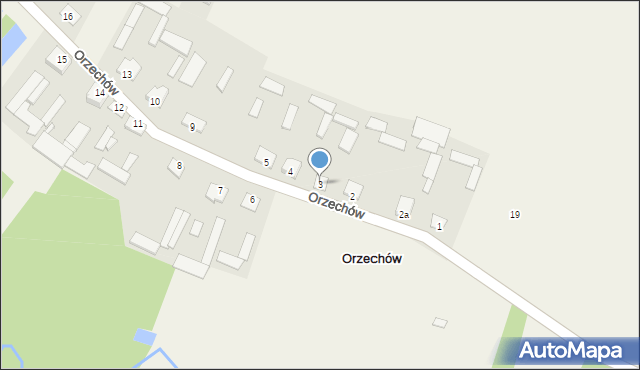 Orzechów, Orzechów, 3, mapa Orzechów