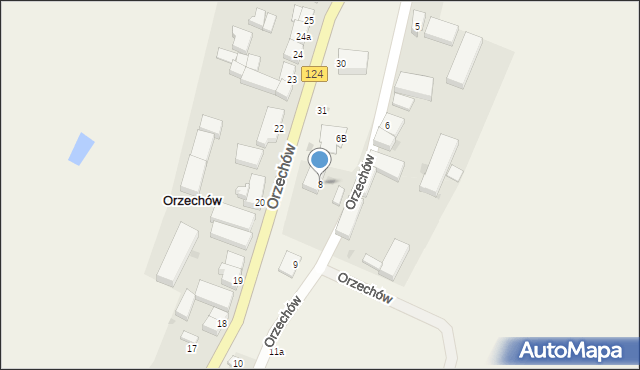 Orzechów, Orzechów, 8, mapa Orzechów