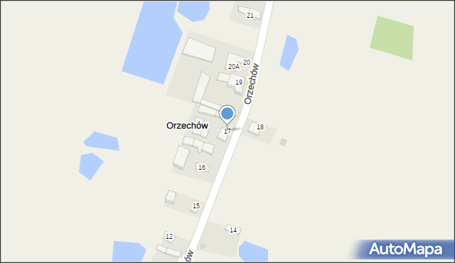 Orzechów, Orzechów, 17, mapa Orzechów