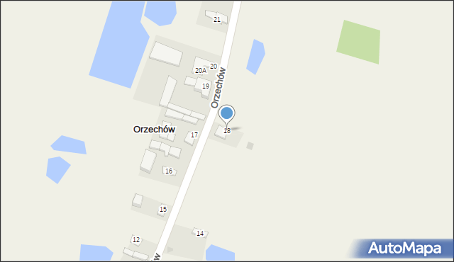 Orzechów, Orzechów, 18, mapa Orzechów