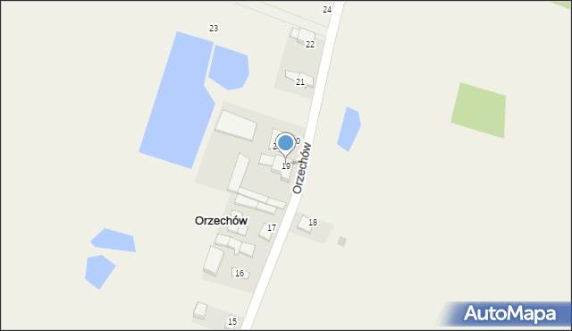 Orzechów, Orzechów, 19, mapa Orzechów