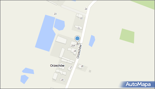 Orzechów, Orzechów, 20, mapa Orzechów