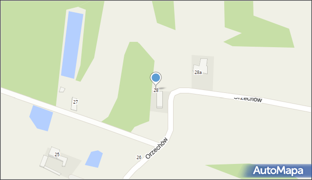 Orzechów, Orzechów, 28, mapa Orzechów