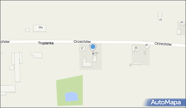 Orzechów, Orzechów, 38, mapa Orzechów