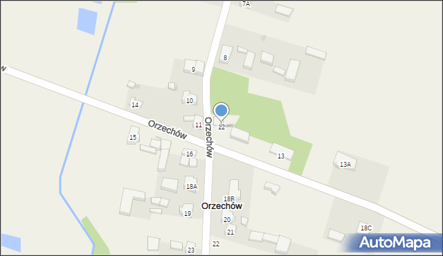 Orzechów, Orzechów, 12, mapa Orzechów