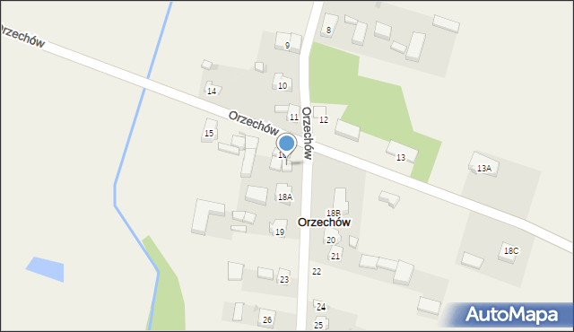 Orzechów, Orzechów, 18, mapa Orzechów