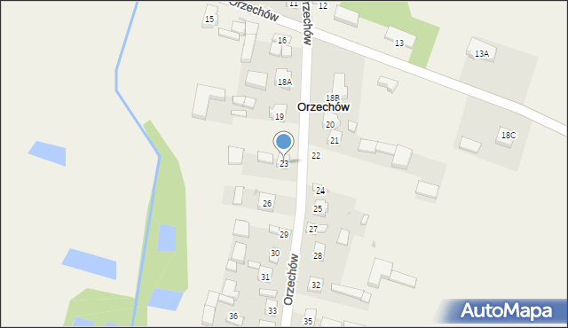 Orzechów, Orzechów, 23, mapa Orzechów