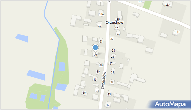 Orzechów, Orzechów, 26, mapa Orzechów