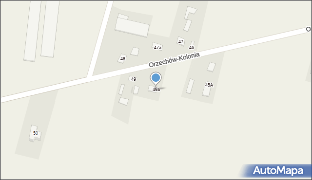 Orzechów-Kolonia, Orzechów-Kolonia, 49a, mapa Orzechów-Kolonia