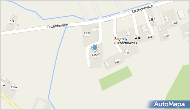 Orzechowce, Orzechowce, 135A, mapa Orzechowce