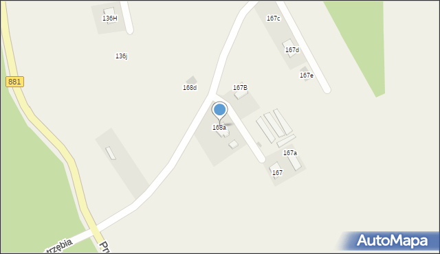 Orzechowce, Orzechowce, 168a, mapa Orzechowce