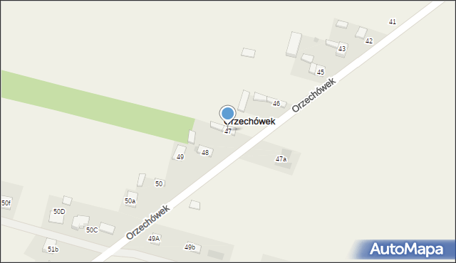 Orzechówek, Orzechówek, 47, mapa Orzechówek