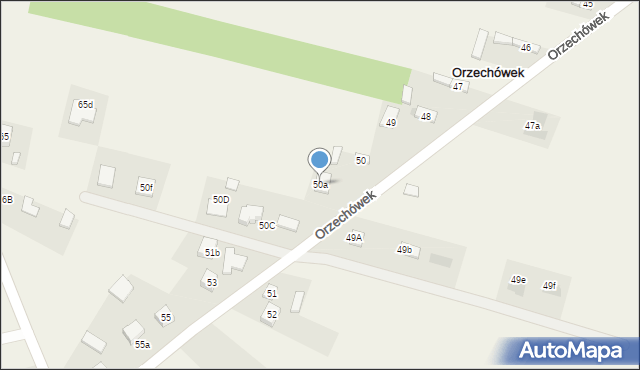 Orzechówek, Orzechówek, 50a, mapa Orzechówek