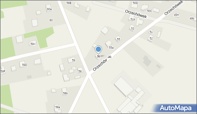 Orzechówek, Orzechówek, 56, mapa Orzechówek