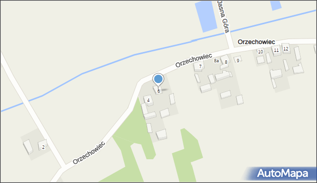 Orzechowiec, Orzechowiec, 6, mapa Orzechowiec