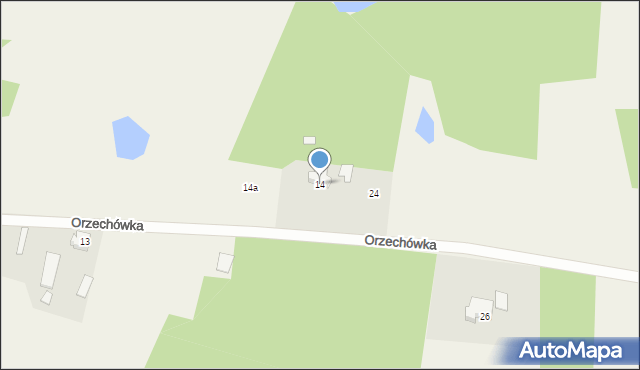 Orzechówka, Orzechówka, 14, mapa Orzechówka