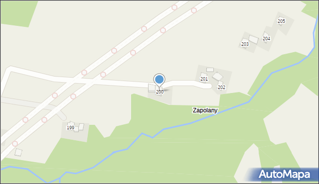 Orzechówka, Orzechówka, 200, mapa Orzechówka