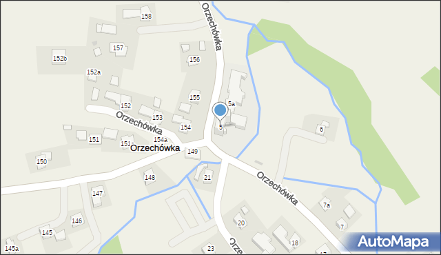 Orzechówka, Orzechówka, 5, mapa Orzechówka