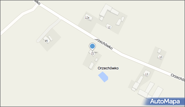 Orzechówko, Orzechówko, 11, mapa Orzechówko