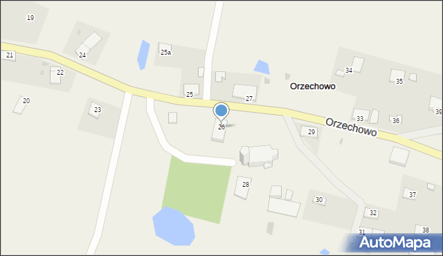 Orzechowo, Orzechowo, 26, mapa Orzechowo