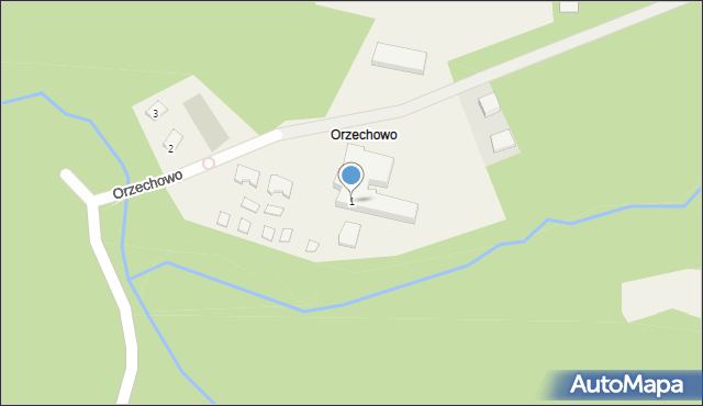 Orzechowo, Orzechowo, 1, mapa Orzechowo