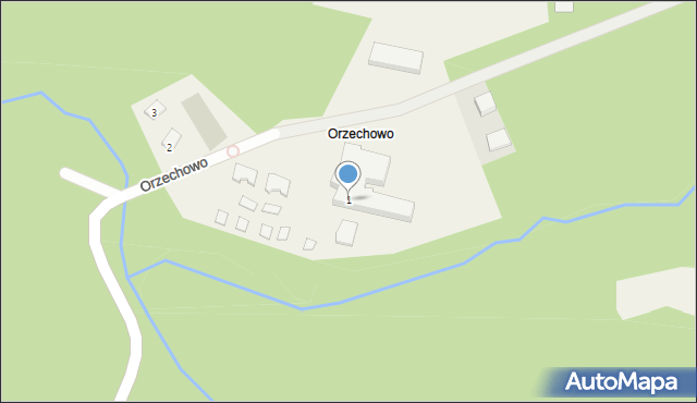 Orzechowo, Orzechowo, 1, mapa Orzechowo