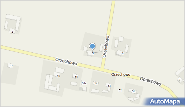 Orzechowo, Orzechowo, 5, mapa Orzechowo