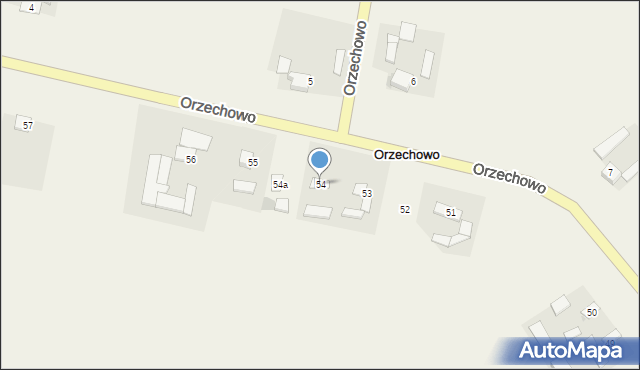 Orzechowo, Orzechowo, 54, mapa Orzechowo