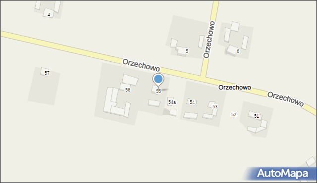 Orzechowo, Orzechowo, 55, mapa Orzechowo