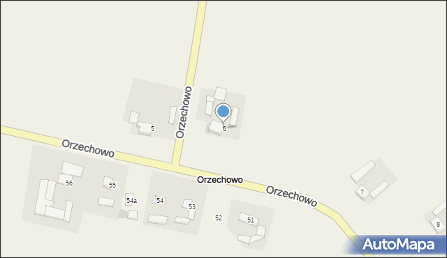 Orzechowo, Orzechowo, 6, mapa Orzechowo