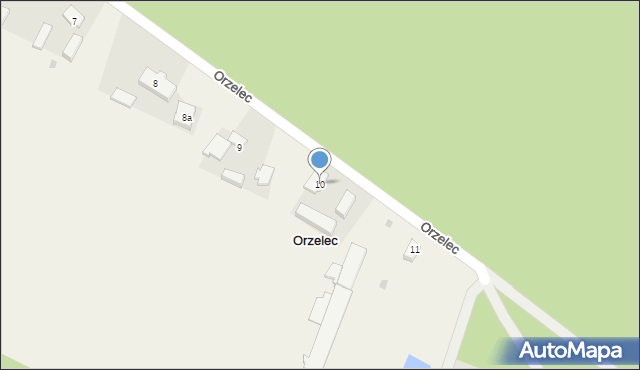 Orzelec, Orzelec, 10, mapa Orzelec