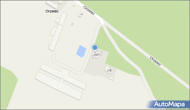 Orzelec, Orzelec, 10A, mapa Orzelec