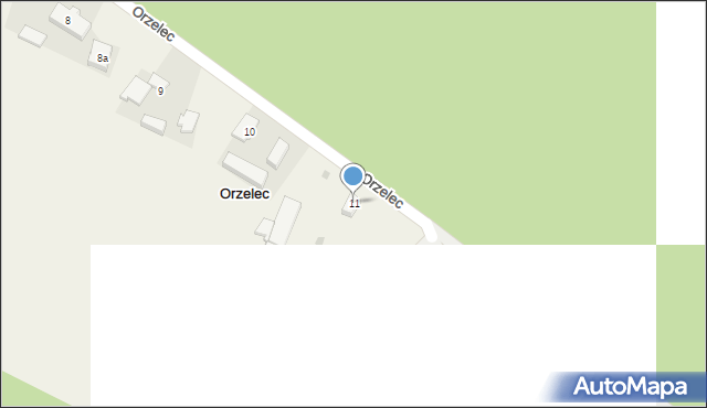 Orzelec, Orzelec, 11, mapa Orzelec