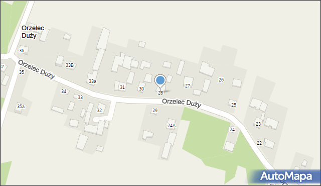 Orzelec Duży, Orzelec Duży, 28, mapa Orzelec Duży