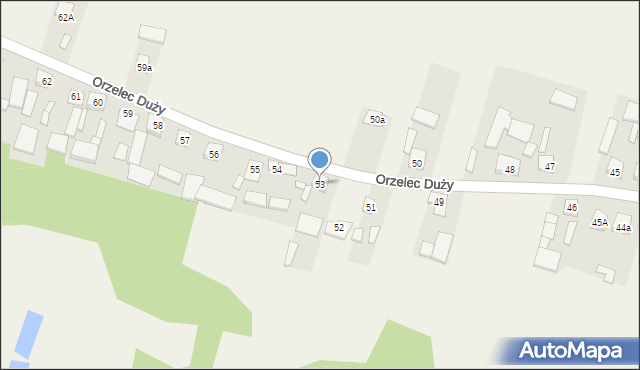 Orzelec Duży, Orzelec Duży, 53, mapa Orzelec Duży