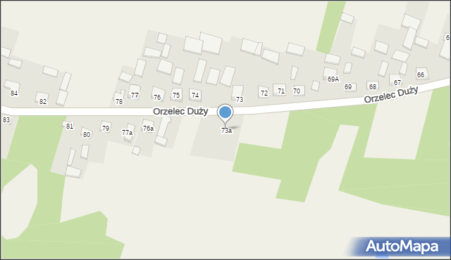 Orzelec Duży, Orzelec Duży, 73a, mapa Orzelec Duży