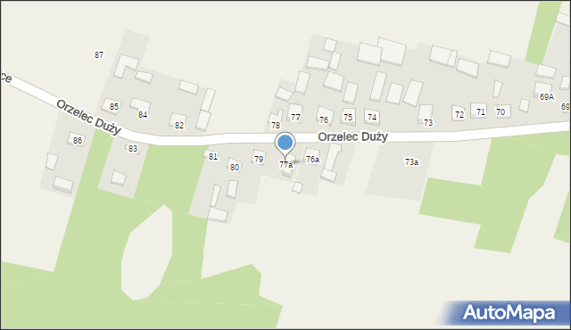 Orzelec Duży, Orzelec Duży, 77a, mapa Orzelec Duży