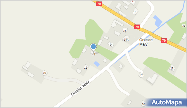 Orzelec Mały, Orzelec Mały, 13, mapa Orzelec Mały