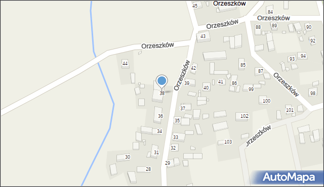 Orzeszków, Orzeszków, 38, mapa Orzeszków