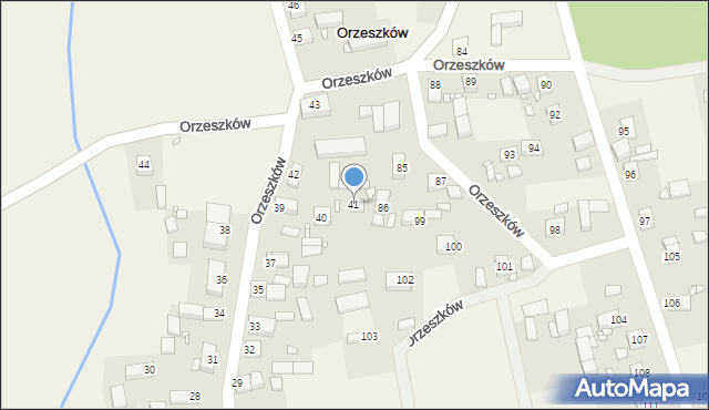 Orzeszków, Orzeszków, 41, mapa Orzeszków