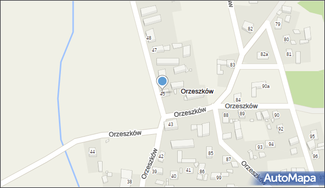 Orzeszków, Orzeszków, 45, mapa Orzeszków