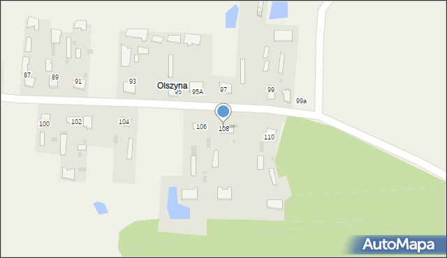 Orzeszkowo, Orzeszkowo, 108, mapa Orzeszkowo