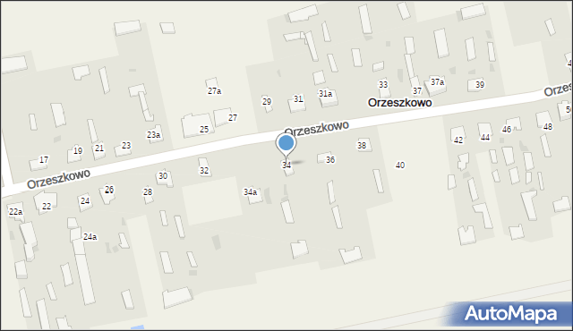 Orzeszkowo, Orzeszkowo, 34, mapa Orzeszkowo