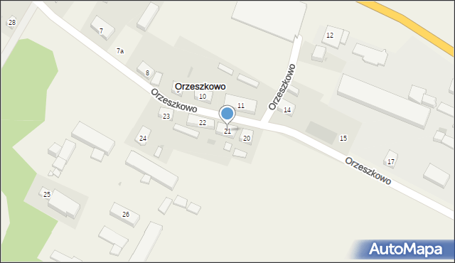 Orzeszkowo, Orzeszkowo, 21, mapa Orzeszkowo