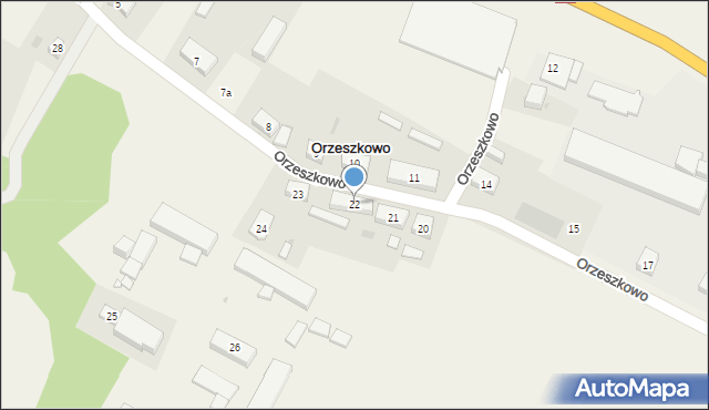 Orzeszkowo, Orzeszkowo, 22, mapa Orzeszkowo